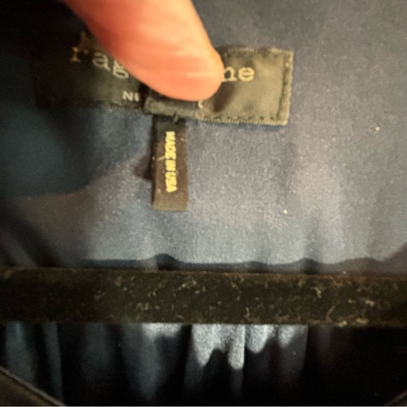 RAG & BONE Sz 2 (vanity)  Silk Flowy Made in the USA Hi Low 3/4 Sleeves Blouse - Picture 8 of 8